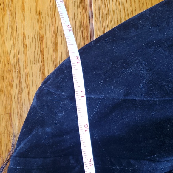 Vintage Sharagano Black Velvet faux fur trim long coat - Picture 7 of 12